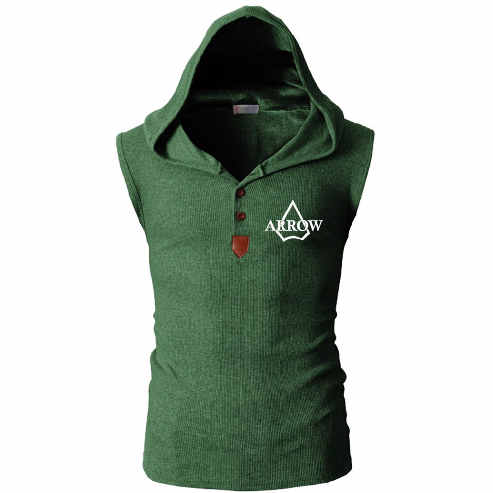 Green arrow sale sleeveless hoodie